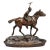 Antique Austrian Bronze Horse Polo Player Statue Sculpture Catchall Equestrian Desk Jewelry Dresser Home Decor For Sale