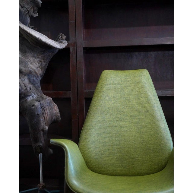Vintage Adrian Pearsall for Craft Associates Sculptural Green Vinyl Lounge Chair | Mid-Century Modern For Sale - Image 10 of 10