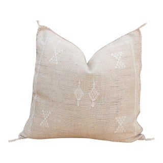 Linen Star Cactus Silk Moroccan Pillow For Sale