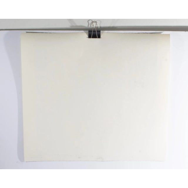 Paper 1981 Signed Abstract Mixed Media Painting by Harry Hilson For Sale - Image 7 of 8