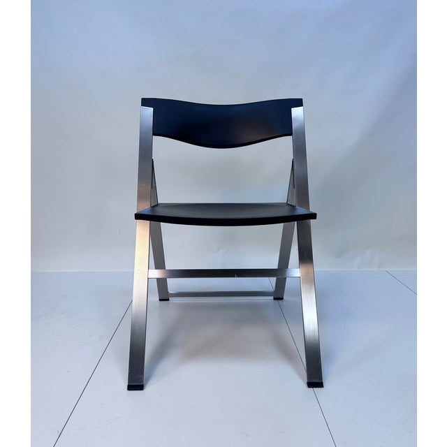 Model P08 Folding Chairs in Stainless Steel and Nylon by Justus Kolberg for Tecno, Italy, 1991, Set of 2 For Sale - Image 9 of 15