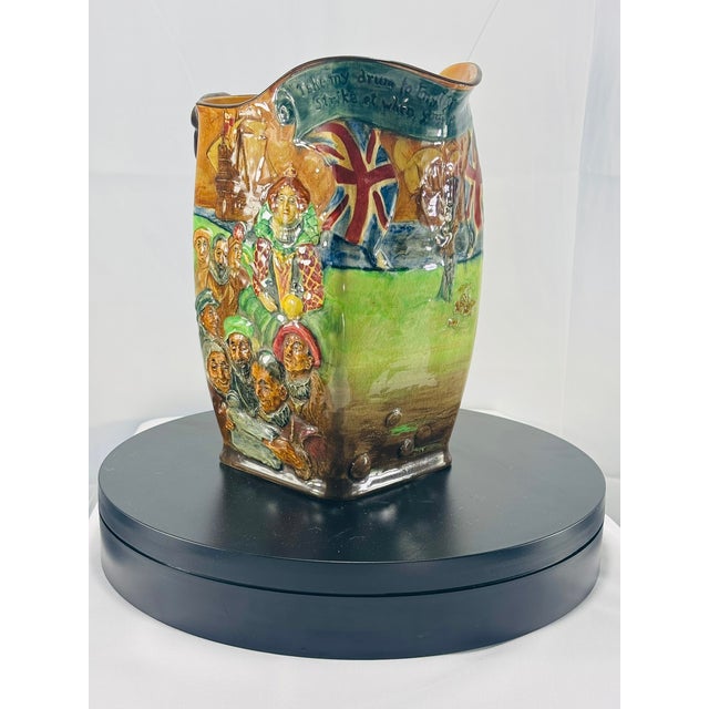 Late 20th Century Vintage Royal Doulton the Drake Jug No. 190 | Large English Historical Character Glazed Earthen Pottery Jug | Sir Francis Drake Nautical Pitcher For Sale - Image 5 of 18