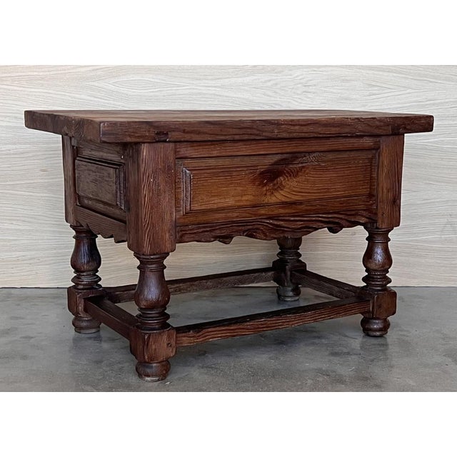 Wood Late 19th Century Rustic Pyrenees Mountains Side Table, 1890s For Sale - Image 7 of 17