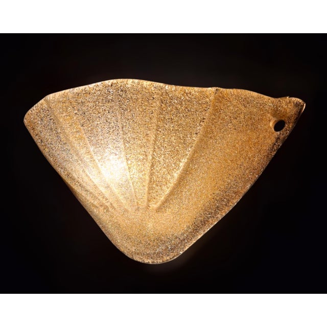 Amber 1960s Uplight Amber Graniglia Sconce For Sale - Image 8 of 9
