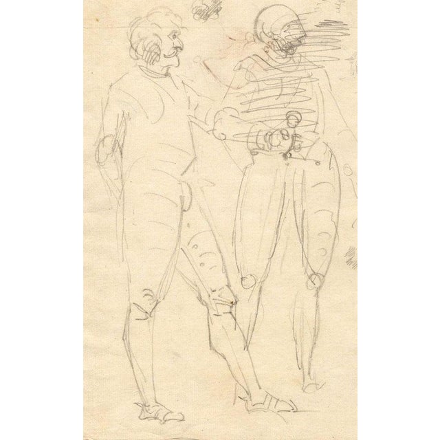 William Lock the Younger, Soldiers in Armour, 1780, Original Graphite Drawing For Sale - Image 4 of 6