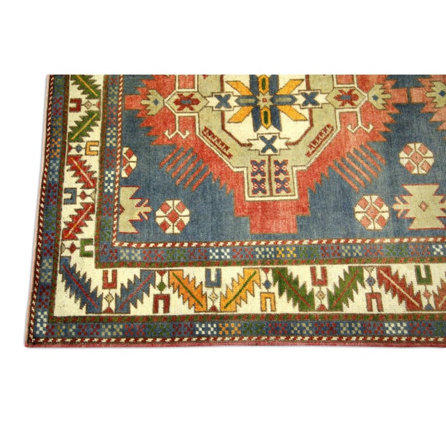 Turkish Vintage Turkish Rug 4' x 6'5" For Sale - Image 3 of 6