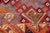 Red Vibrant Vintage Turkish Tribal Kilim Rug With Geometric Shapes For Sale - Image 8 of 9