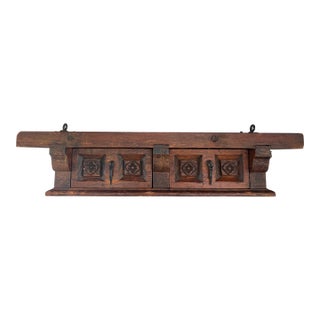 Vintage Artes De Mexico Carved Wall Mounted Shelf For Sale