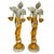 1970s Monumental 24" Italian Baroque Style Silvered & Parcel-Gilt Cherub Candleholders - A Pair For Sale - Image 5 of 10