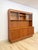 Mid-Century Modern MCM Teak 2 Piece China Cabinet Sliding Doors Shelves Vintage Buffet Storage For Sale - Image 3 of 17