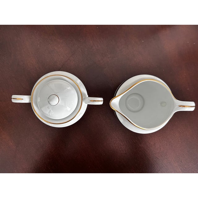 Wedgwood Mid 20th Century Wedgewood Embassy Collection Sugar & Creamer Whitefield Fine China For Sale - Image 4 of 4