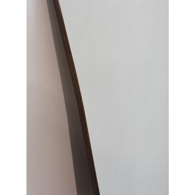1960s Vintage Italian Wall Mirror with Brass Frame, 1960s For Sale - Image 5 of 12