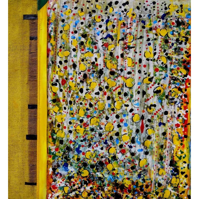 Giuseppe Zumbolo, Yellow Curtain, Original Acrylic on Canvas, 2018 For Sale - Image 4 of 4
