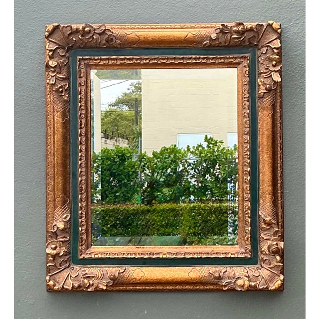 Vintage Gilt Tipped Beveled Mirror For Sale - Image 9 of 12