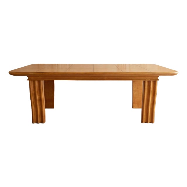 Art Deco Dining Table in Honey-Colored Wood, 1920s For Sale