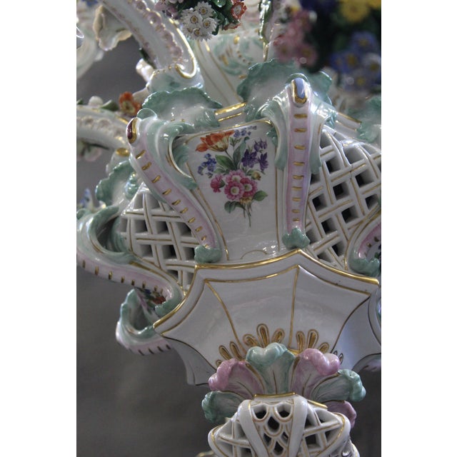 Rococo Porcelain Chandelier from Meissen, 1886 For Sale - Image 6 of 17