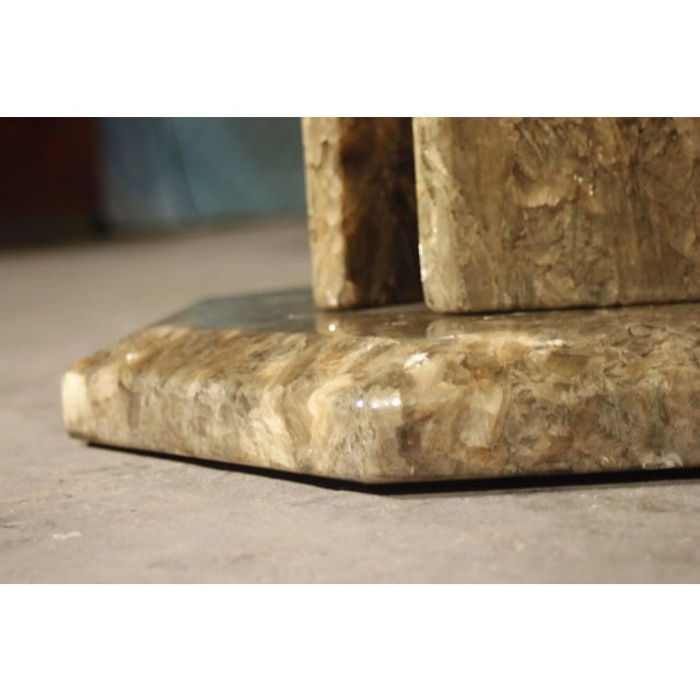 Regency Style Italian Octagonal Textured Resin and Quartz Dining Table, 1970s For Sale - Image 18 of 18