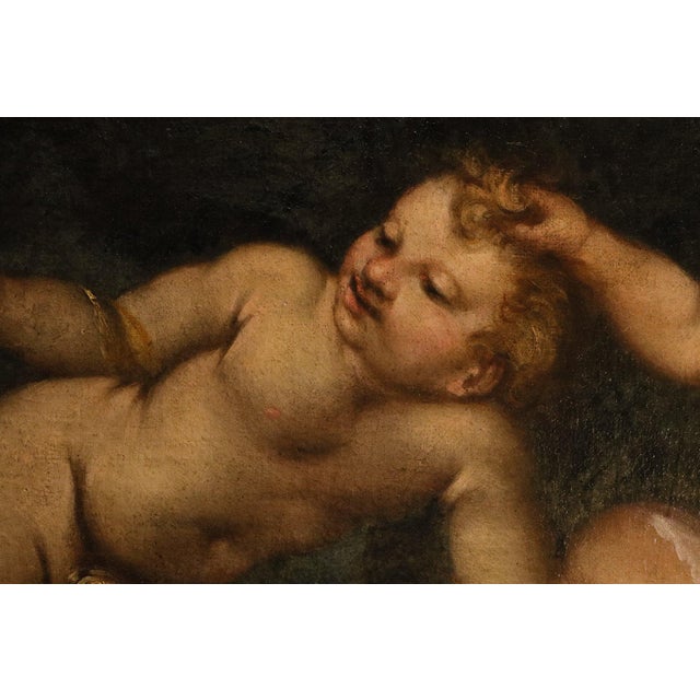 17th Century Federico Cervelli, Venus with Three Putti, Nude, 1680, Oil on Canvas For Sale - Image 5 of 14