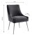 2020s Beatrix Grey Velvet Side Chair with Silver Legs For Sale - Image 5 of 7