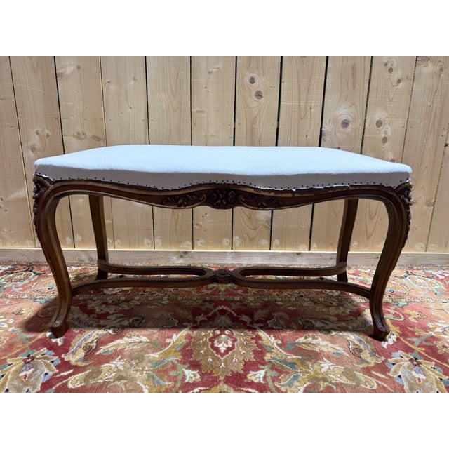 Louis XV Regency Style Piano Bench in Carved Walnut For Sale - Image 5 of 5