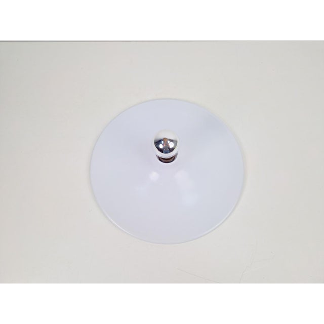 Vintage White UFO Disc Wall Lamps from Targetti Sankey, 1970s For Sale - Image 10 of 18