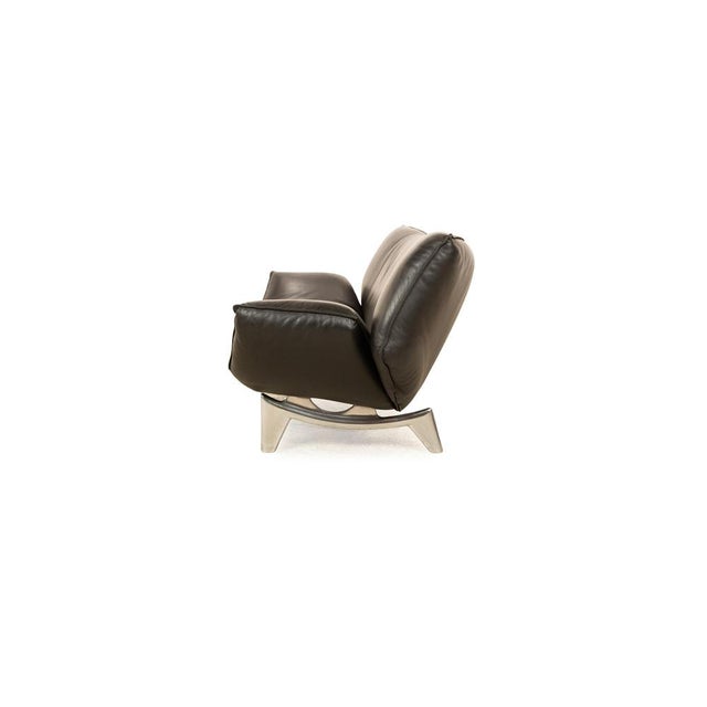 Tango Leather Two Seater Black Sofa from Leolux For Sale - Image 9 of 10