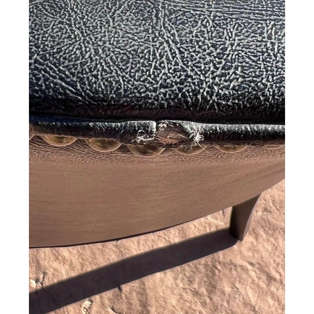 Mid-Century Red and Black Leather Wood Club Chair For Sale In Aspen - Image 6 of 9