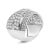 Contemporary .925 Sterling Silver 2.00 Cttw Round-Cut Diamond Overlapping Bypass Band Ring (I-J Color, I2-I3, Size 6 For Sale - Image 3 of 5