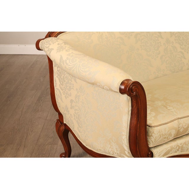 2000 - 2009 Ethan Allen French Louis XV Style Camelback Sofa For Sale - Image 5 of 18