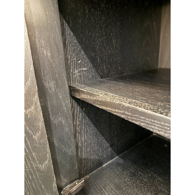 Restoration Hardware Breton Double-Door Sideboard, Black Oak With Bronze For Sale In San Francisco - Image 6 of 12