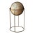 Mid Century 1970s Rotating Replogle 16" World Globe With Brass Floor Stand For Sale