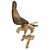 Large Vintage Brass Eagle Landing on Branch Sculpture — 24" Wingspan For Sale - Image 13 of 17