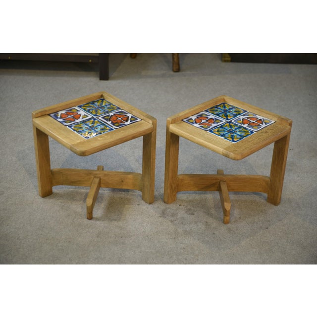 Bedside Tables by Guillerme and Chambron for Votre Maison, 1950s, Set of 2 For Sale - Image 11 of 12