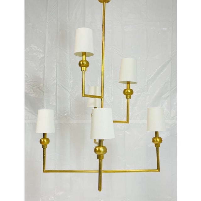Paloma Contreras "Comtesse" Brass Chandelier for Visual Comfort Signature For Sale In Los Angeles - Image 6 of 18
