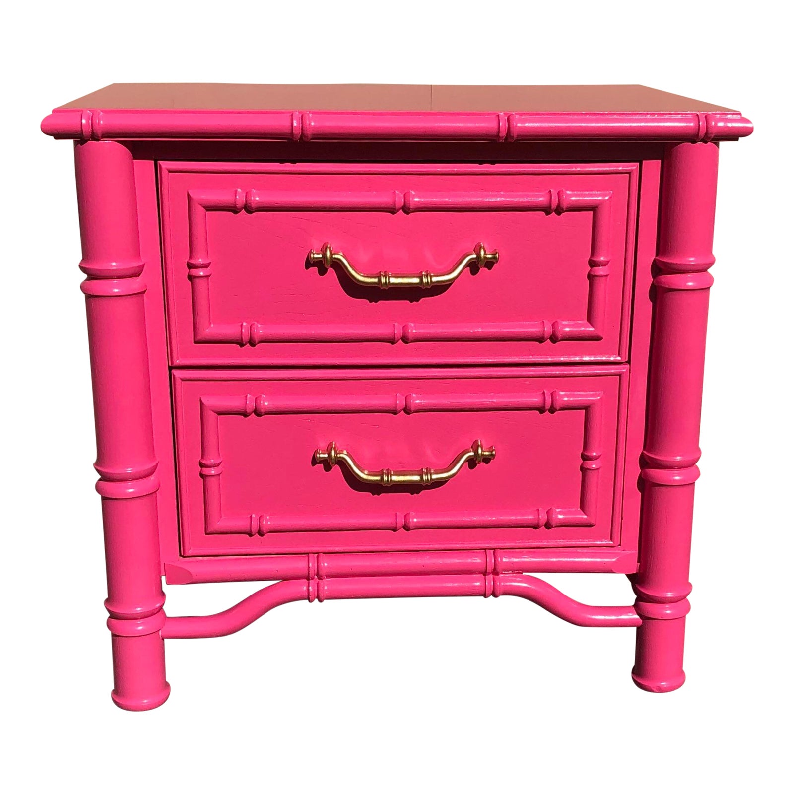 Stanley Furniture Faux Bamboo Nightstand Chairish