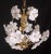 Vintage Murano Style Crystal Glass Chandelier White Flowers, 1970s For Sale - Image 9 of 12