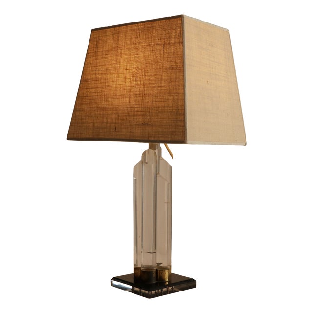 Sculptural Brass Table Lamp, 1970s For Sale