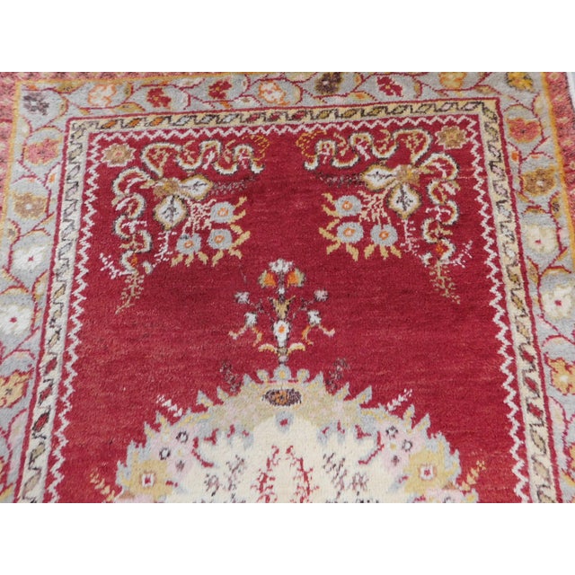 Vintage Turkish Ushak Rug. 3'4"x 6'7" For Sale - Image 4 of 17