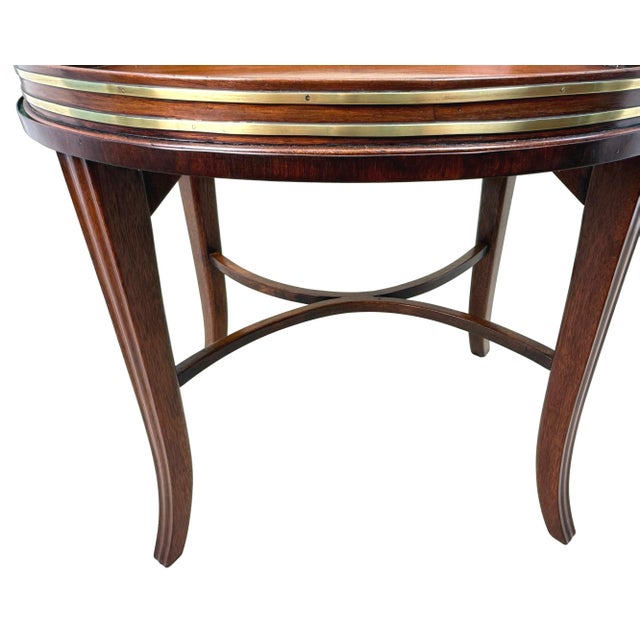An Extremely Attractive Early 19th Century George III Period Mahogany Oval Tray On Stand, Or Coffee Table, Having Very...