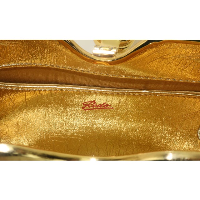 Rodo Italian Brushed Gold Convertible Clutch Handbag, 1970's For Sale - Image 12 of 15