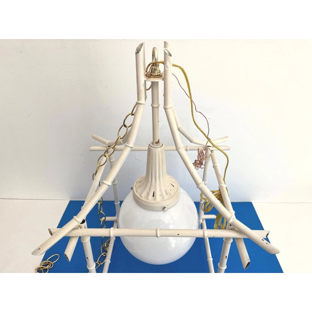 1960s Italian Bamboo Pagoda Light For Sale - Image 13 of 18