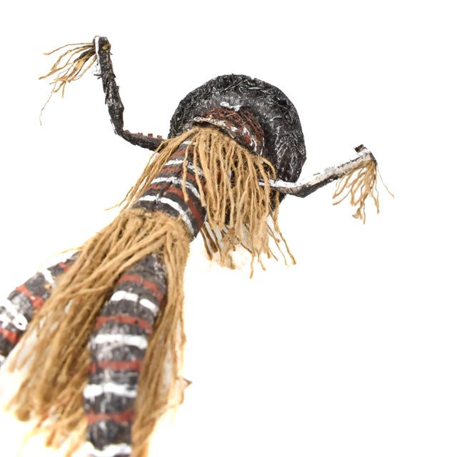 African Early 20th Century Makishi Masked Doll with Hat For Sale - Image 3 of 7