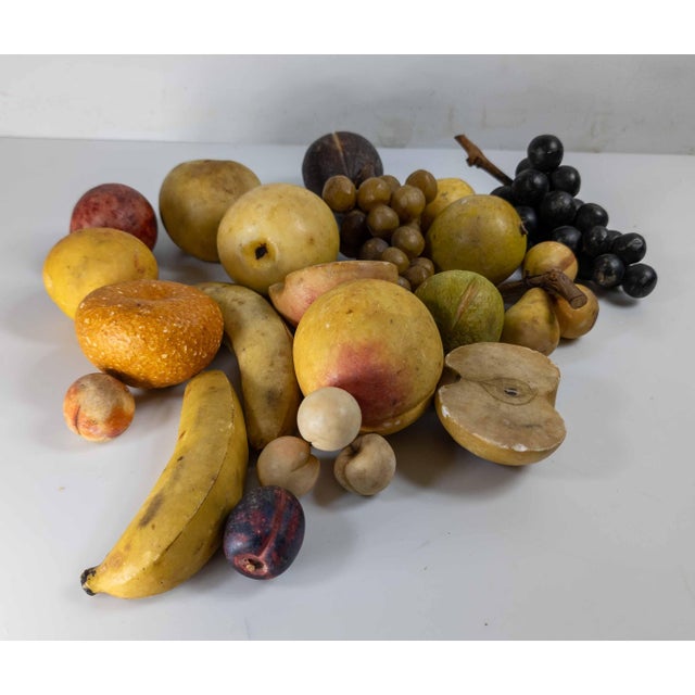 19th Century Group of 20 Carved Marble and Alabaster Fruit For Sale In New York - Image 6 of 13