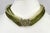 Mid Century Multi Strand Green and Clear Beaded Necklace With Cluster Clasp For Sale - Image 4 of 8