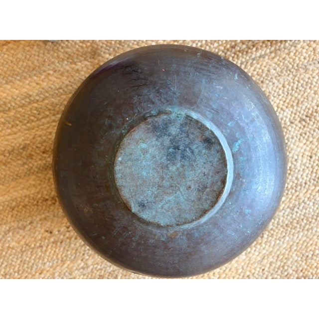Large Antique Copper Orb Jardiniere For Sale - Image 12 of 12