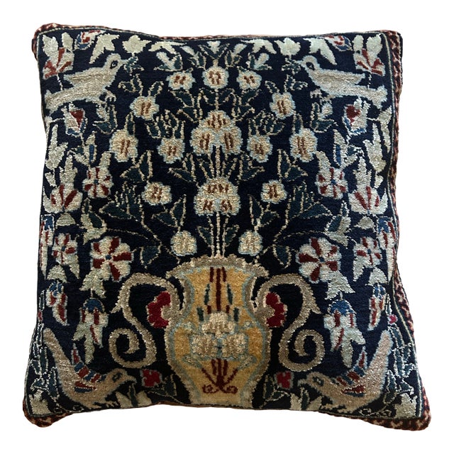 Circa 1960s Bidjar Rug Pillow For Sale