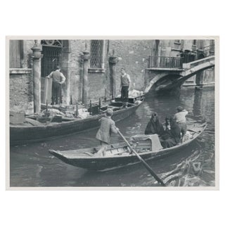 Gondolas, Italy, 1950s, Black & White Photograph For Sale