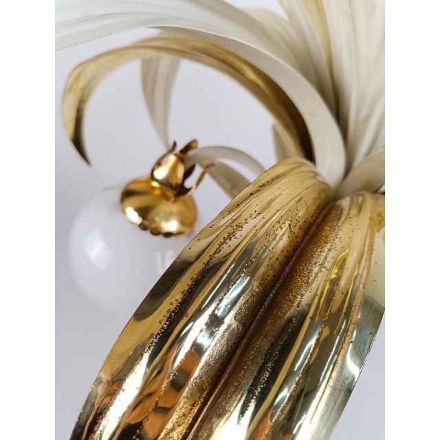 Gold Vintage Gilded Palm Tree Floor Lamp in the style of Hans Kögl, Italy, 1970s For Sale - Image 8 of 18