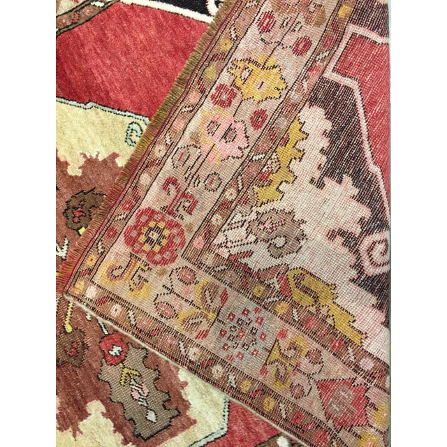 1940s Vintage Circa Turkish Oushak Runner 3ft 6in X 11ft For Sale - Image 5 of 5