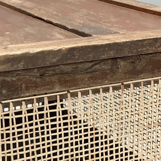 Brown 1960s Pierre Jeanneret, French Mid-Century Modern Storage Chest, Cane, Teak, Chandigarh For Sale - Image 8 of 12